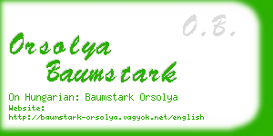 orsolya baumstark business card